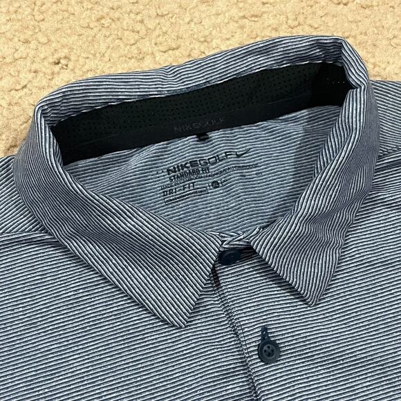 Nike Mens Control Stripe Golf Polo Shirt Blue Size XL - Picture 3 of 5